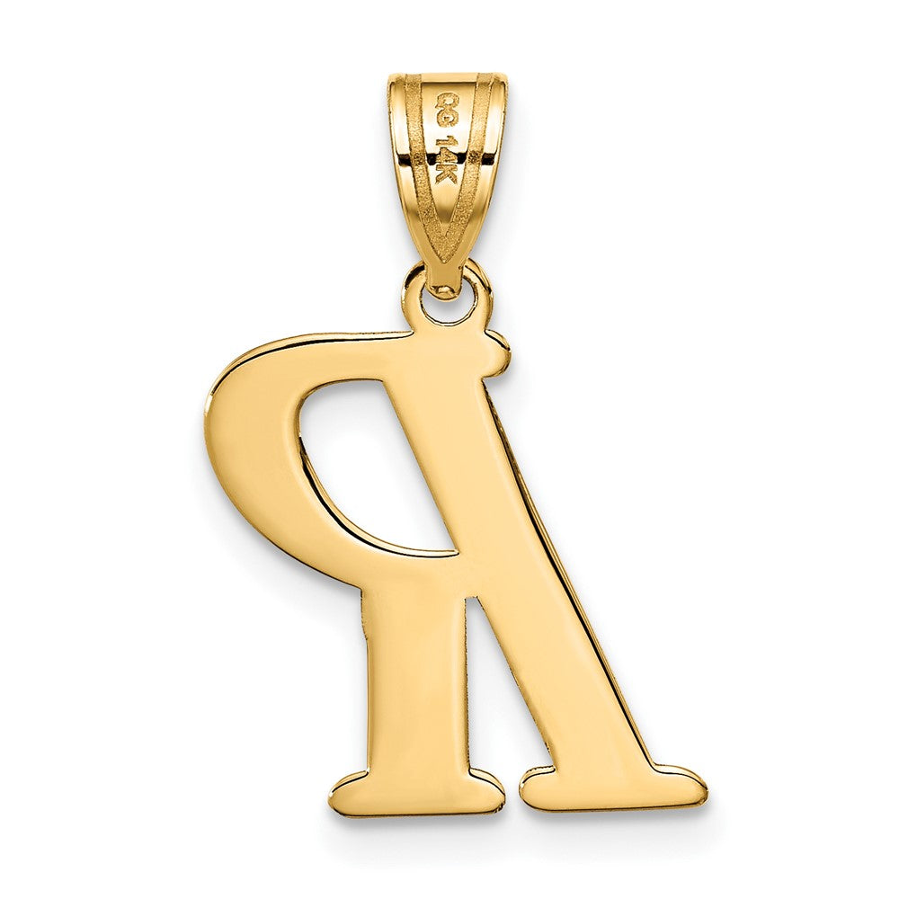 14K Gelbgold 14K Poliert Buchstabe R Initiale Anhänger