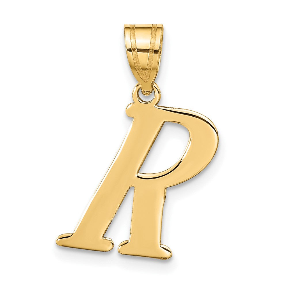 14K Gelbgold 14K Poliert Buchstabe R Initiale Anhänger
