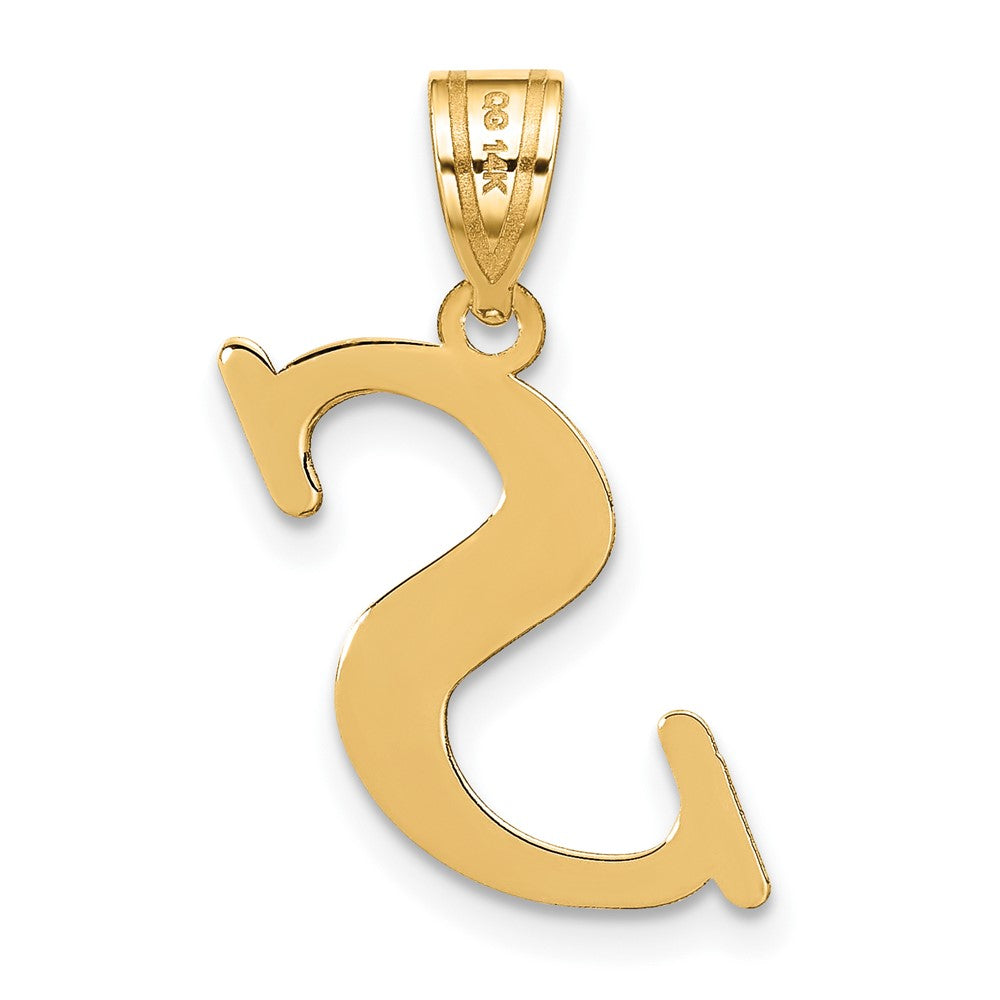 14K Gelbgold 14K Poliert Buchstabe S Initiale Anhänger