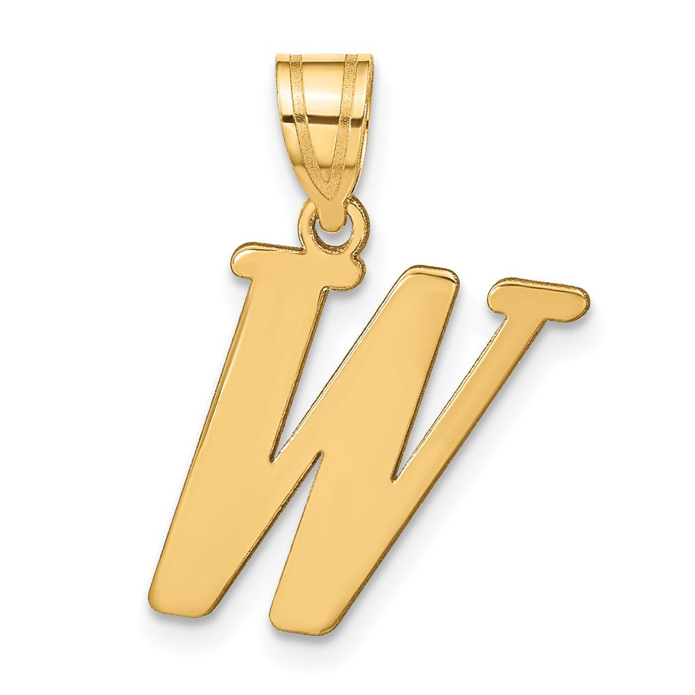14K Gelbgold 14K Poliert Buchstabe W Initiale Anhänger