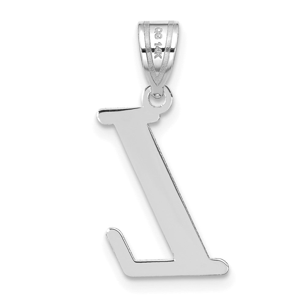 14K Weißgold 14kw Poliert Buchstabe L Initiale Anhänger