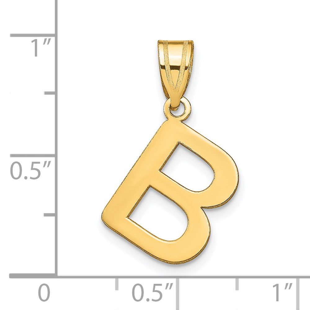 14K Gelbgold 14K Poliert Blase Buchstabe B Initiale Anhänger