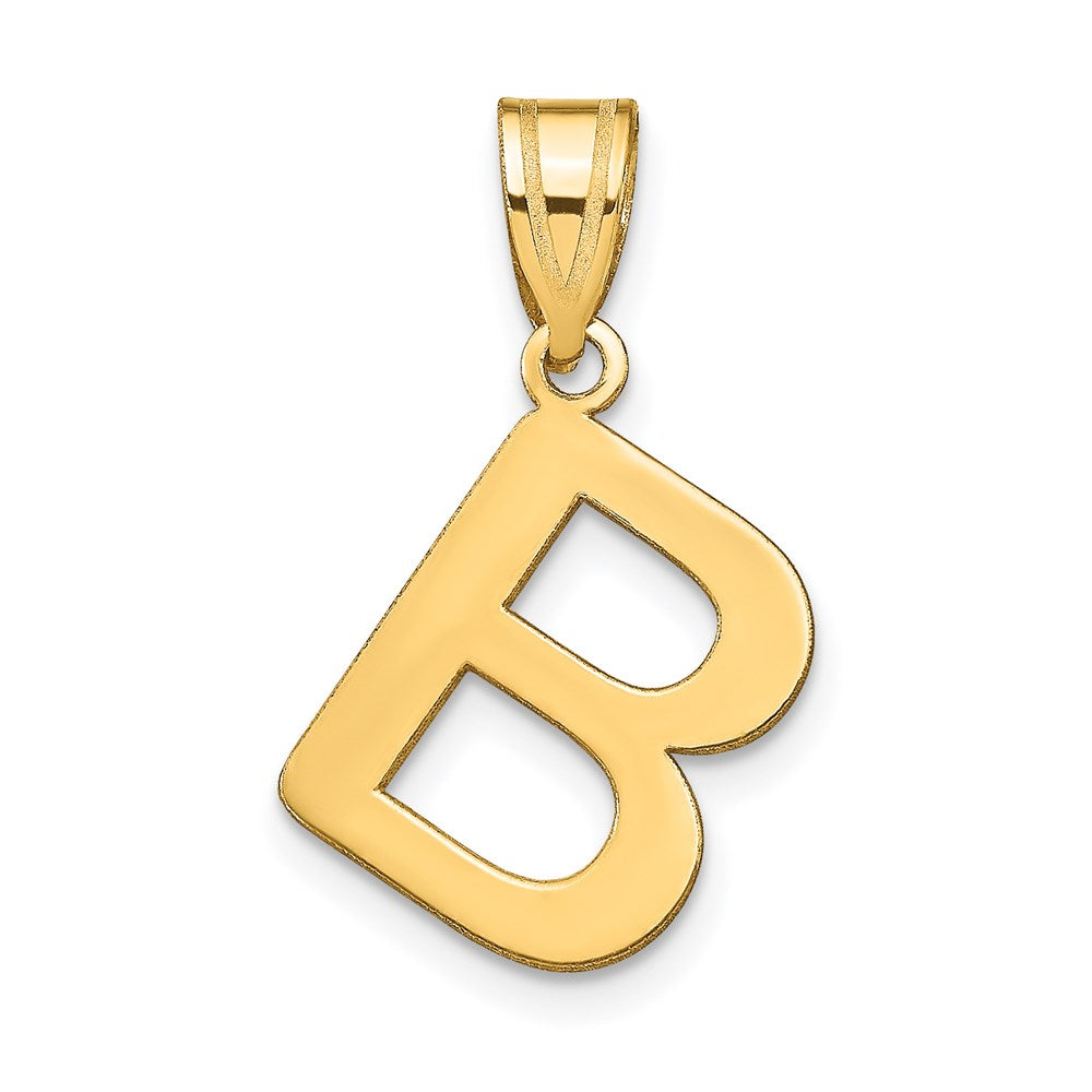 14K Gelbgold 14K Poliert Blase Buchstabe B Initiale Anhänger