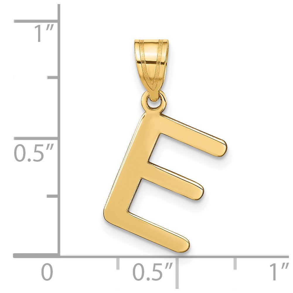 14K Gelbgold 14K Poliert Blase Buchstabe E Initiale Anhänger