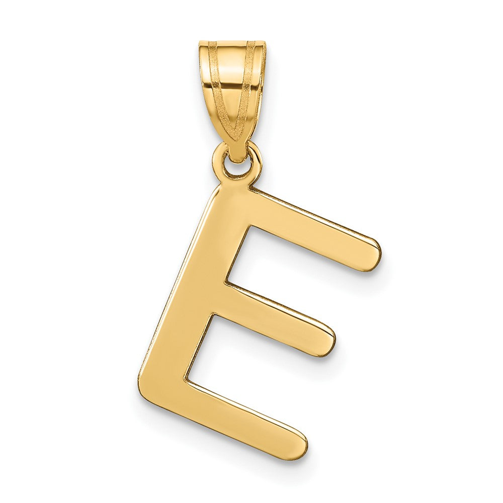 14K Gelbgold 14K Poliert Blase Buchstabe E Initiale Anhänger