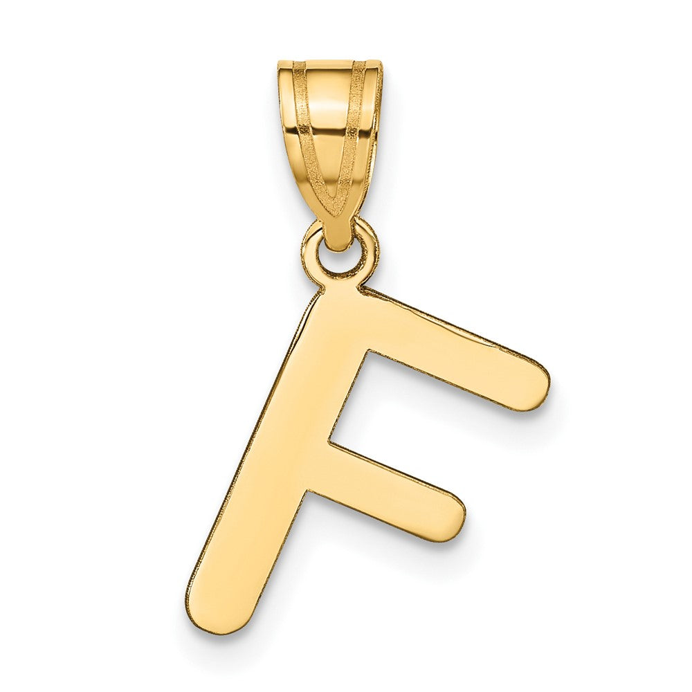 14K Gelbgold 14K Poliert Blase Buchstabe F Initiale Anhänger