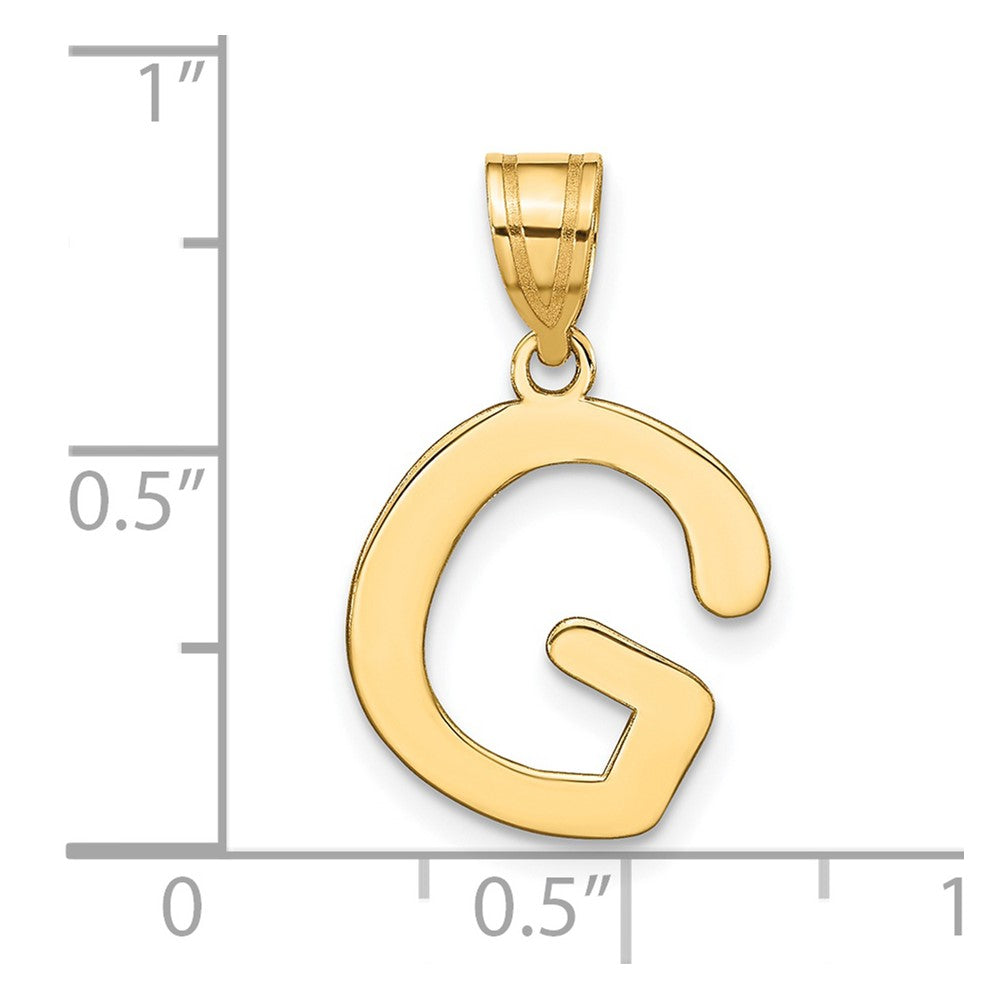 14K Gelbgold 14K Poliert Blase Buchstabe G Initiale Anhänger