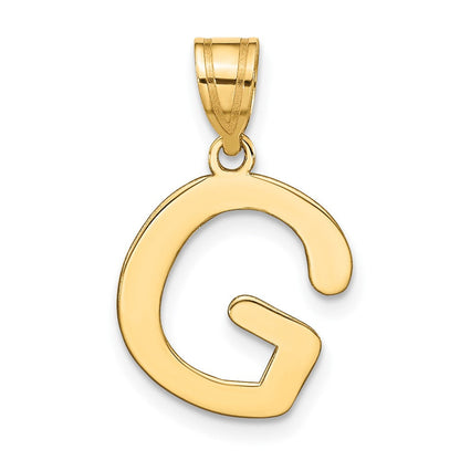 14K Gelbgold 14K Poliert Blase Buchstabe G Initiale Anhänger