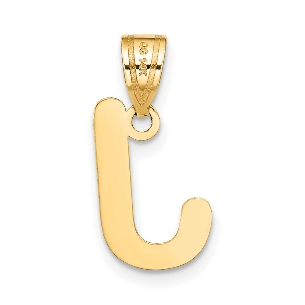 14K Gelbgold 14K Poliert Blase Buchstabe J Initiale Anhänger