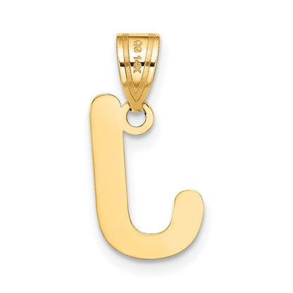 14K Gelbgold 14K Poliert Blase Buchstabe J Initiale Anhänger