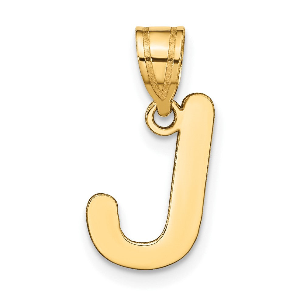 14K Gelbgold 14K Poliert Blase Buchstabe J Initiale Anhänger