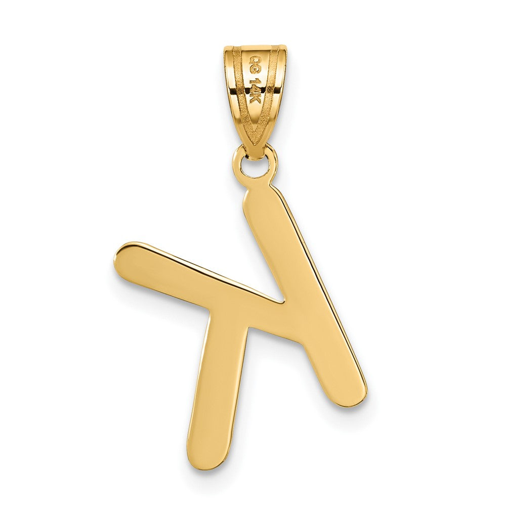 14K Gelbgold 14K Poliert Blase Buchstabe K Initiale Anhänger