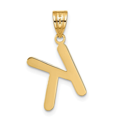 14K Gelbgold 14K Poliert Blase Buchstabe K Initiale Anhänger