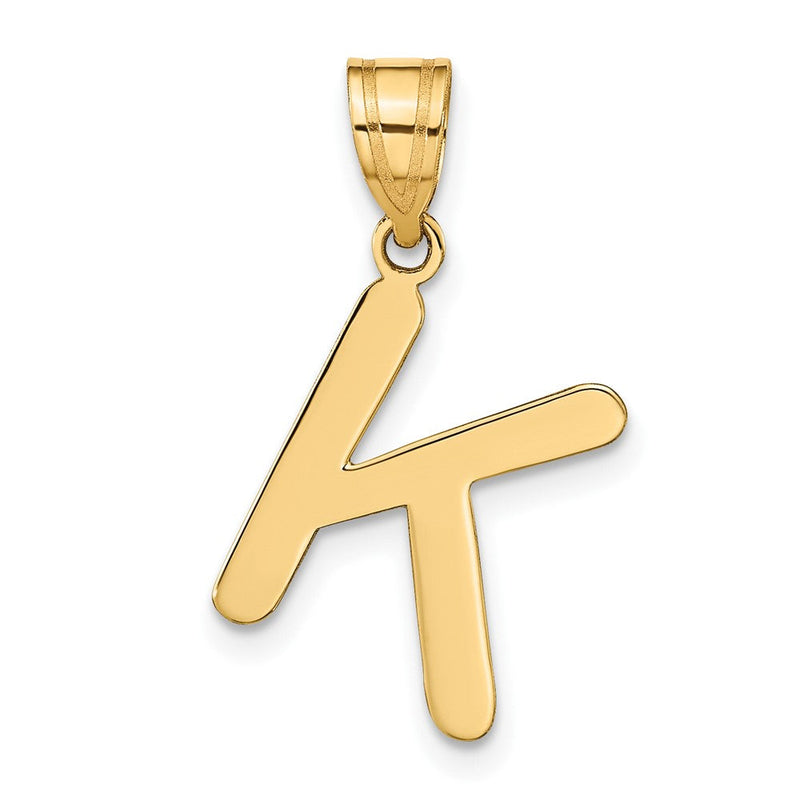 14K Gelbgold 14K Poliert Blase Buchstabe K Initiale Anhänger