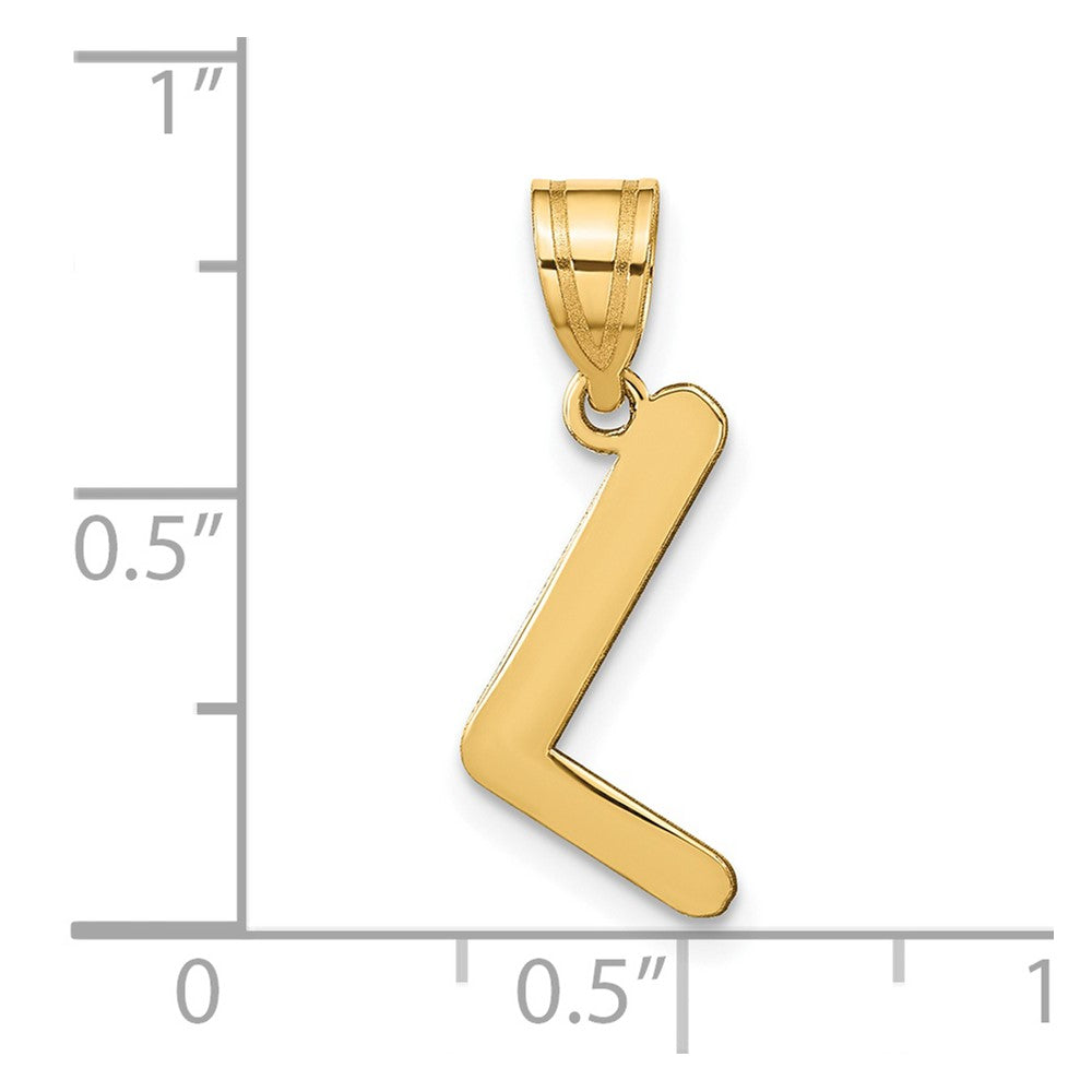 14K Gelbgold 14K Poliert Blase Buchstabe L Initiale Anhänger