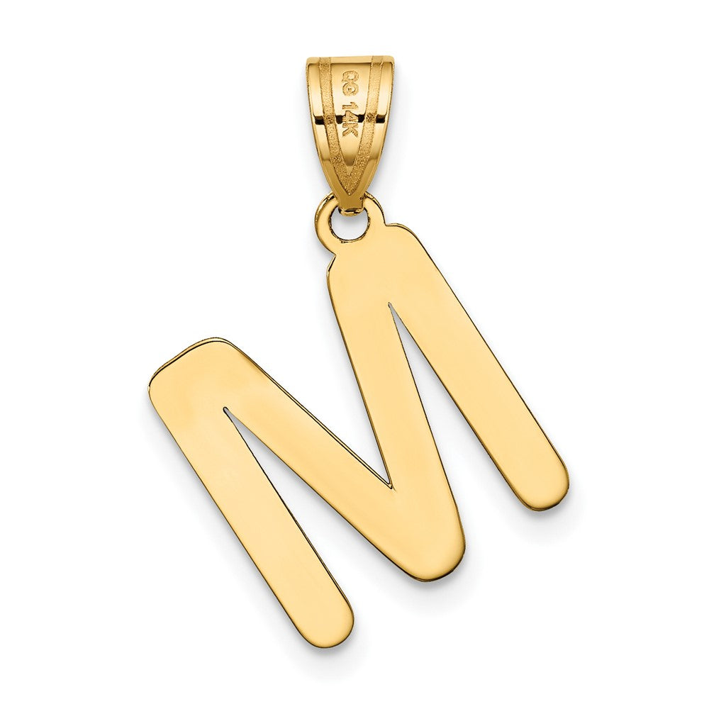 14K Gelbgold 14K Poliert Blase Buchstabe M Initiale Anhänger