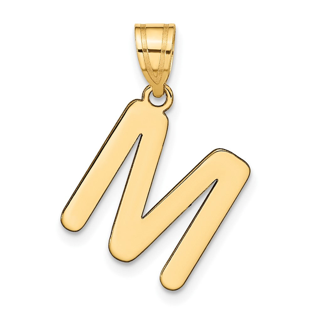 14K Gelbgold 14K Poliert Blase Buchstabe M Initiale Anhänger