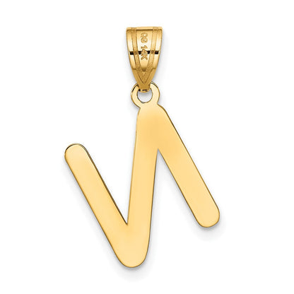 14K Gelbgold 14K Poliert Blase Buchstabe N Initiale Anhänger