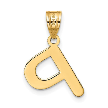 14K Gelbgold 14K Poliert Blase Buchstabe P Initiale Anhänger