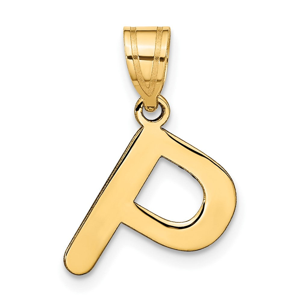 14K Gelbgold 14K Poliert Blase Buchstabe P Initiale Anhänger