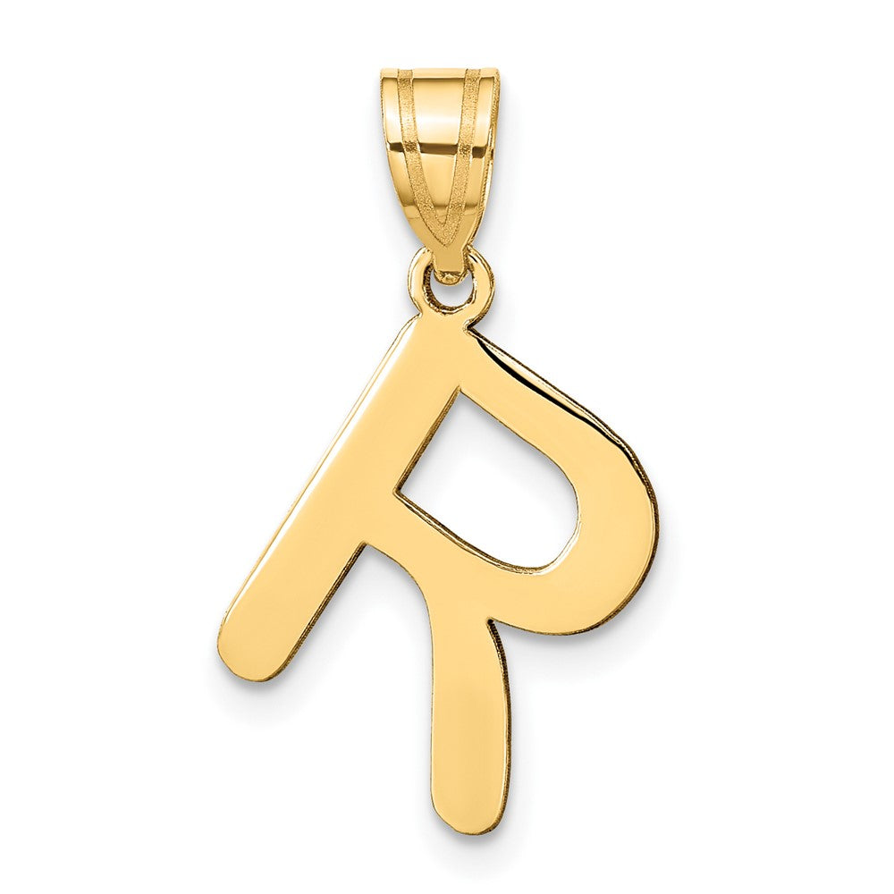 14K Gelbgold 14K Poliert Blase Buchstabe R Initiale Anhänger