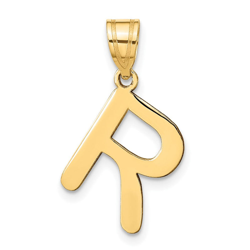 14K Gelbgold 14K Poliert Blase Buchstabe R Initiale Anhänger