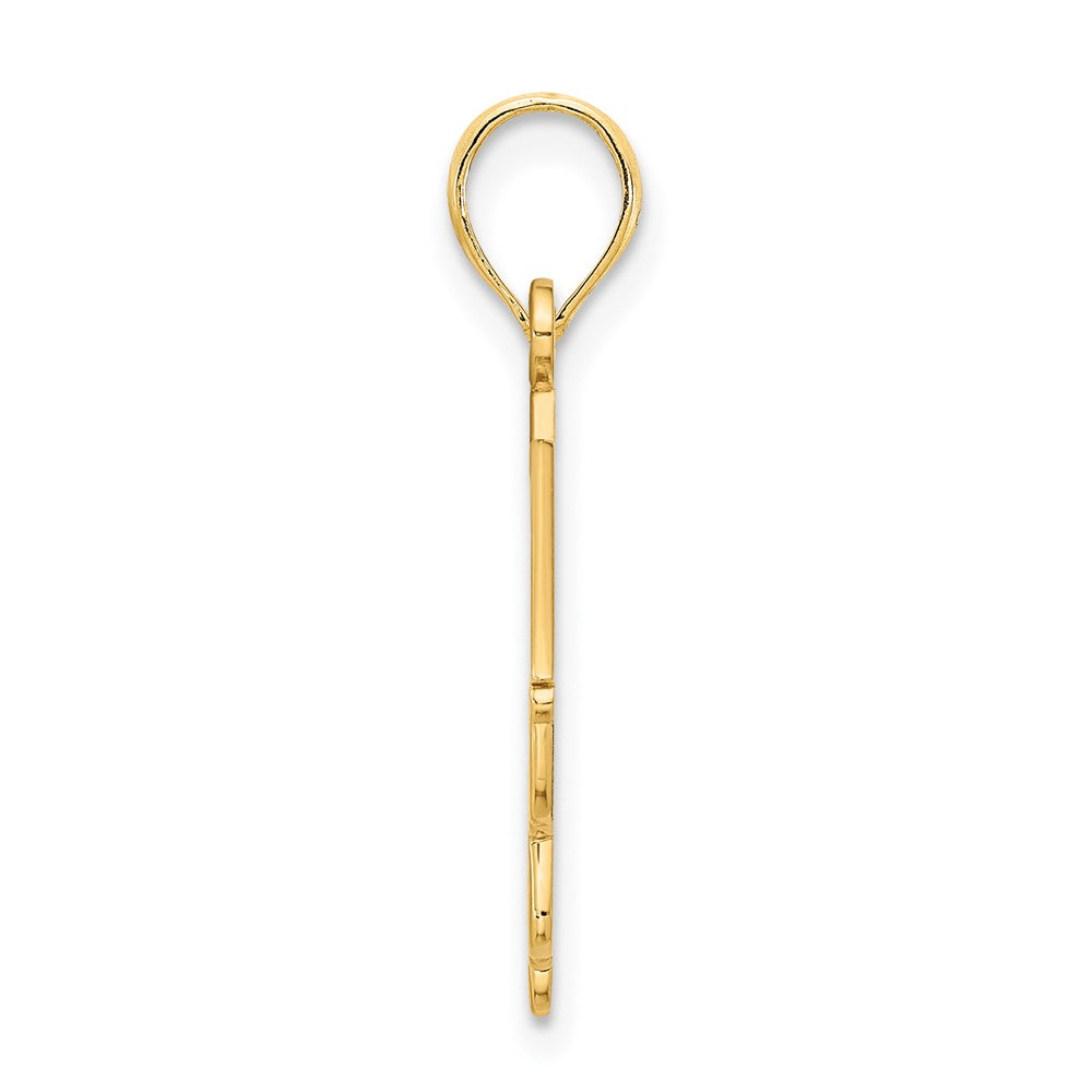 14K Gelbgold Charm „Abschlusskappe und schräges Diplom 2021“