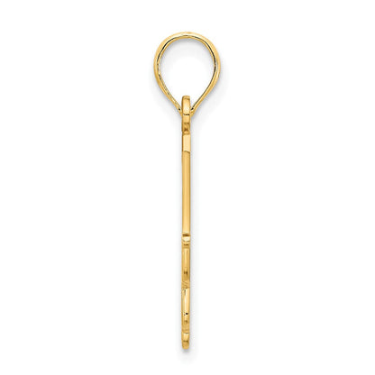 14K Gelbgold Charm „Abschlusskappe und schräges Diplom 2021“