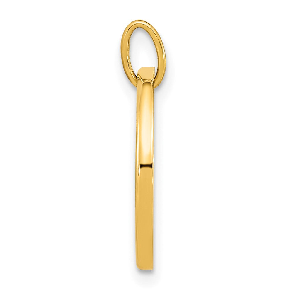 14K Gelbgold Polierter Perlmutt-Erde-Anhänger