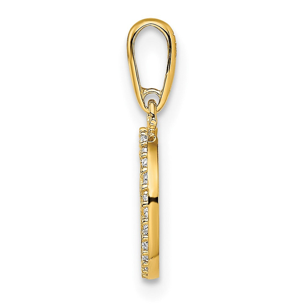 14K Gelbgold 14K Zirkonia Herz Anhänger