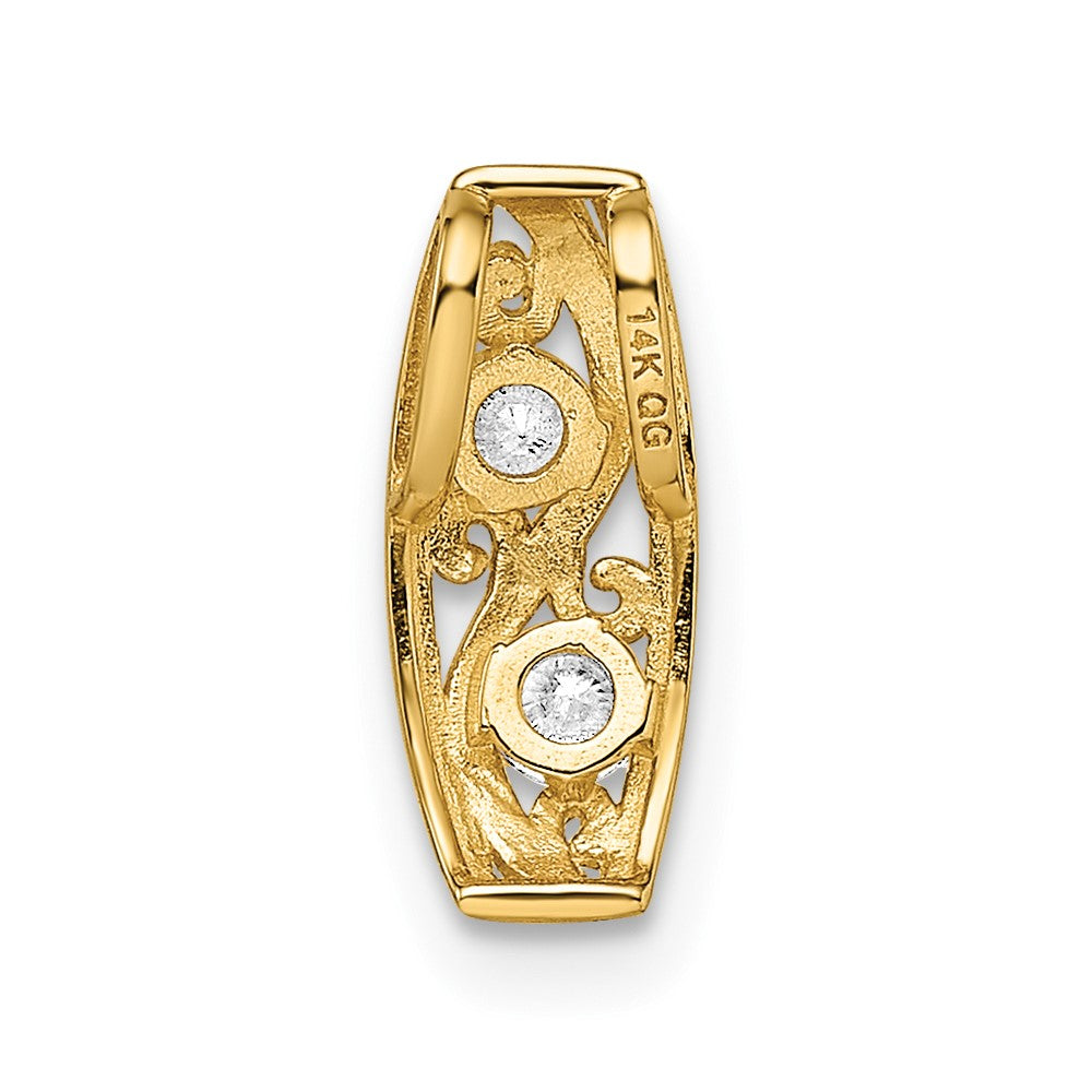 14K Gelbgold 14K Zirkonia Kette Anhänger