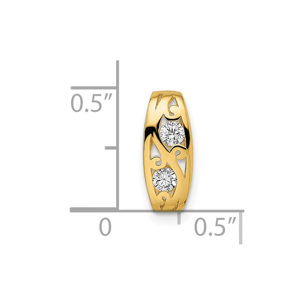 14K Gelbgold 14K Zirkonia Kette Anhänger