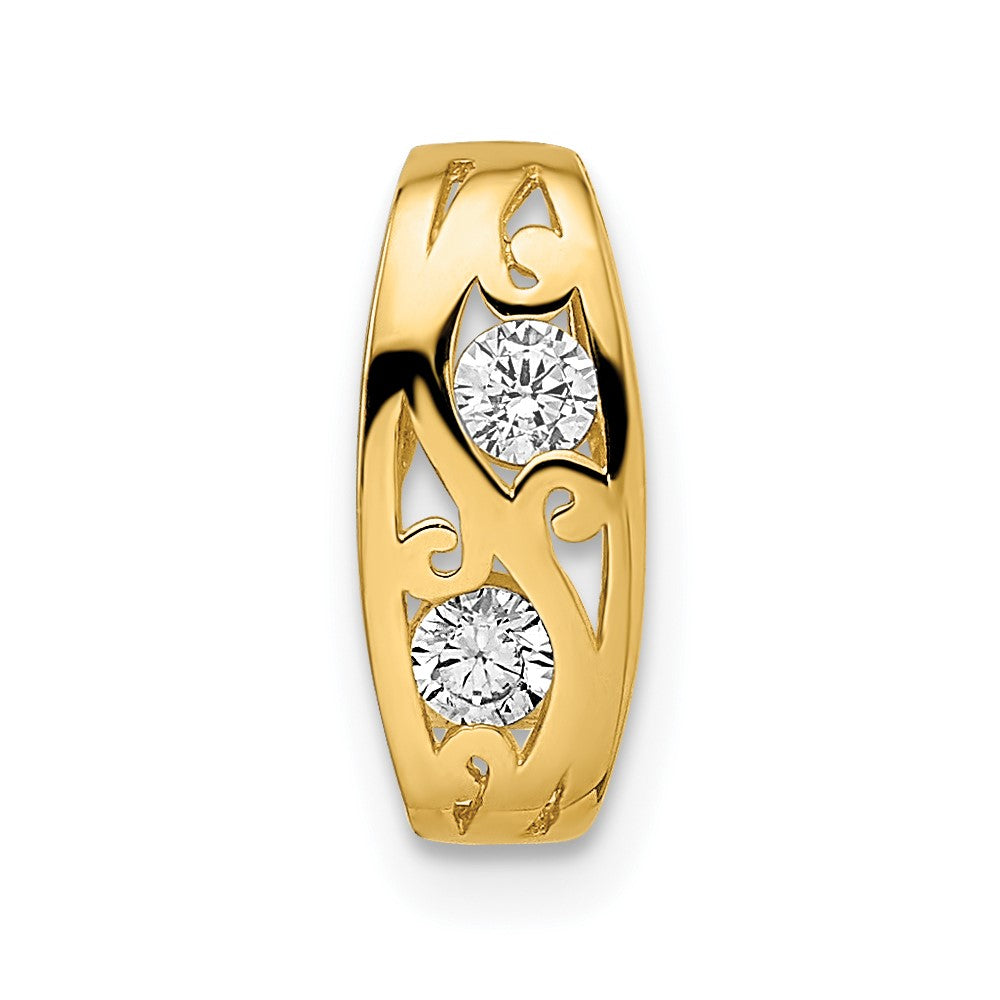 14K Gelbgold 14K Zirkonia Kette Anhänger