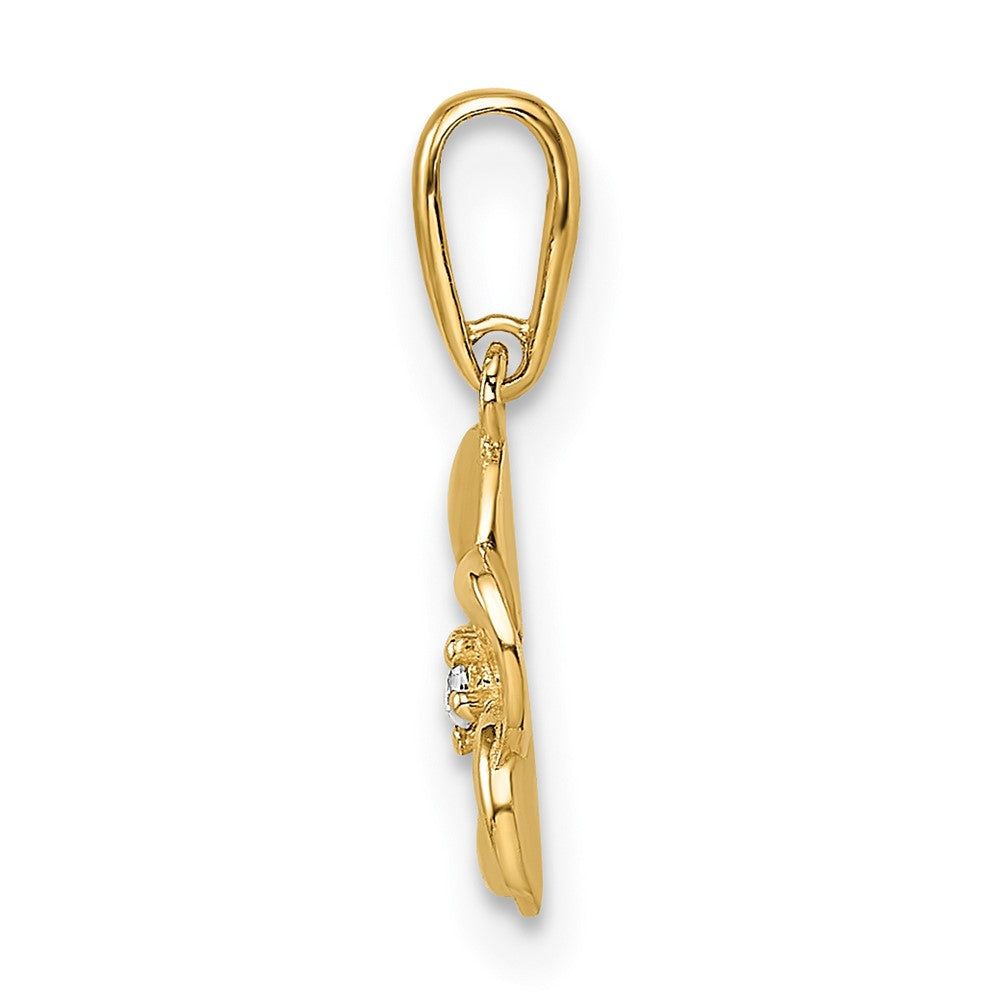 14K Gelbgold 14K Blume Anhänger