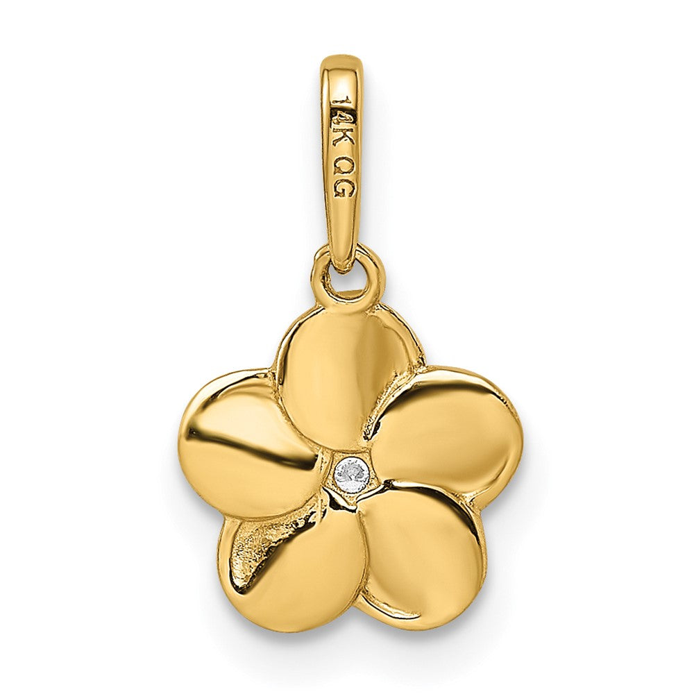 14K Gelbgold 14K Blume Anhänger