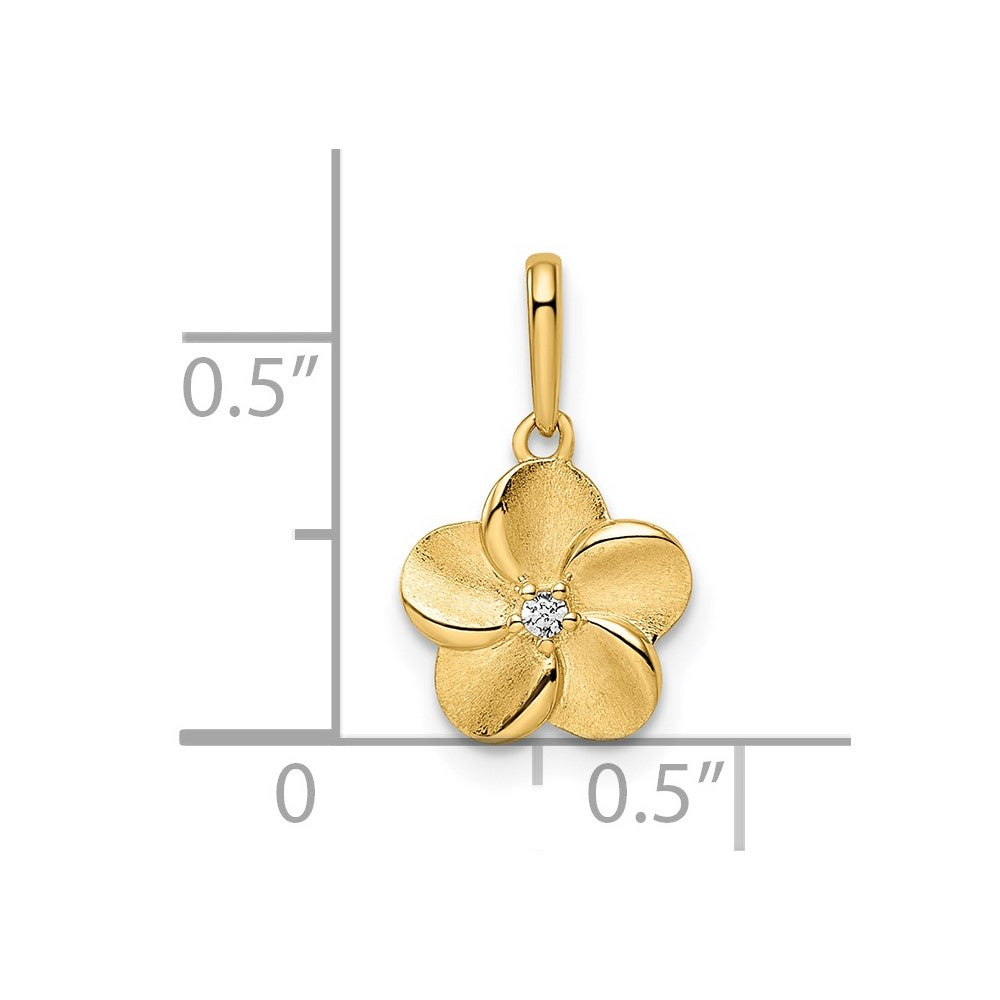 14K Gelbgold 14K Blume Anhänger