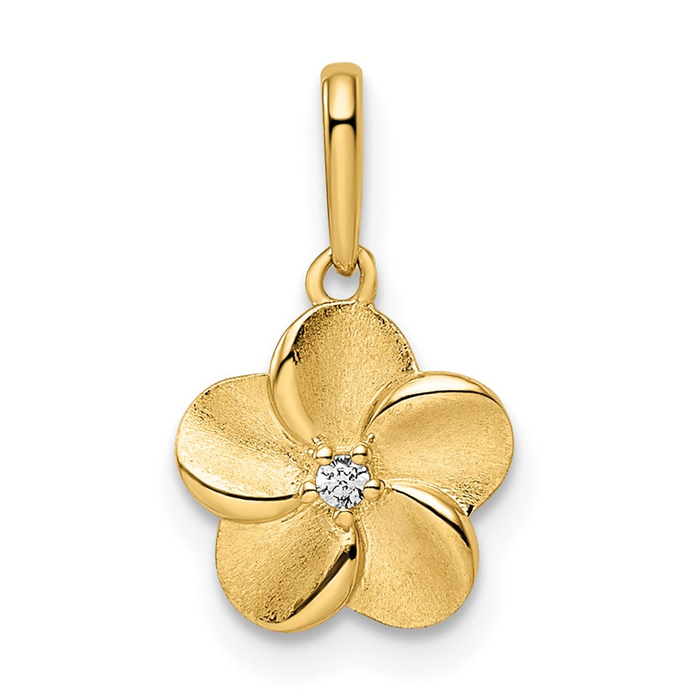 14K Gelbgold 14K Blume Anhänger