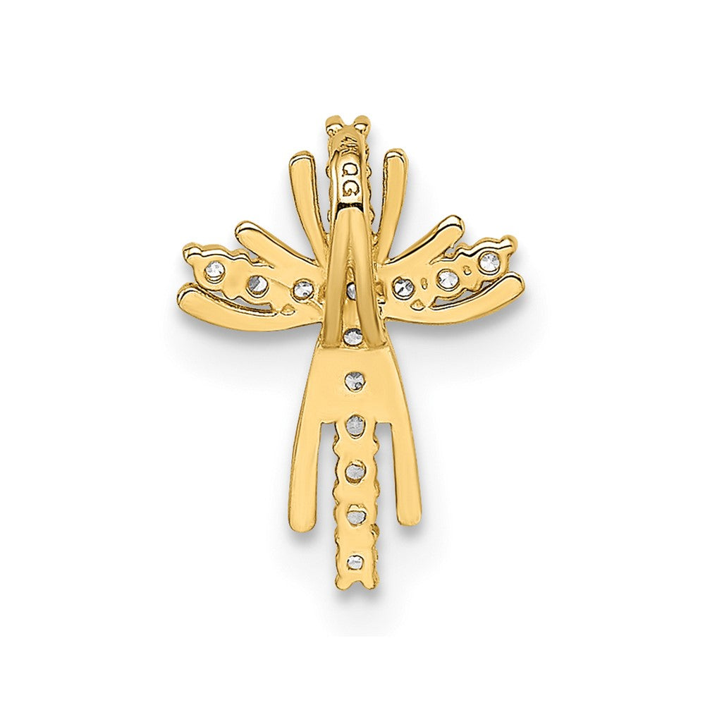 14K Gelbgold 14K Zirkonia Kreuz Kette Anhänger