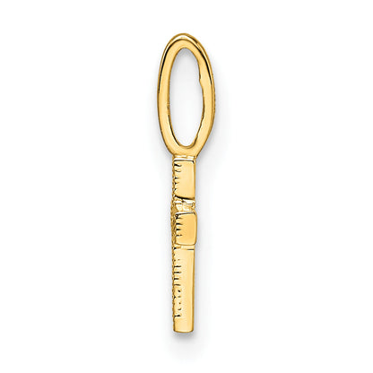 14K Gelbgold 14K Zirkonia Kreuz Anhänger