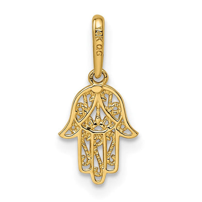 14K Gelbgold 14K Hamsa Anhänger