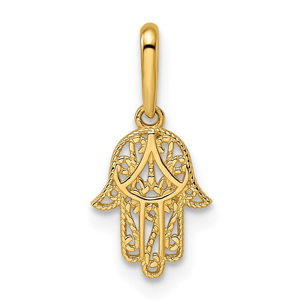 14K Gelbgold 14K Hamsa Anhänger