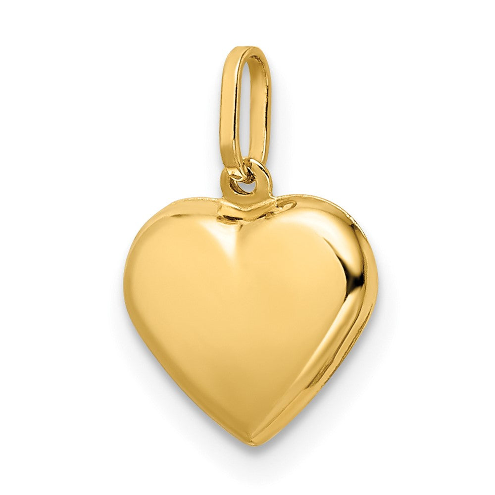 14K Gelbgold 14K Poliert Gewölbt Herz Anhänger