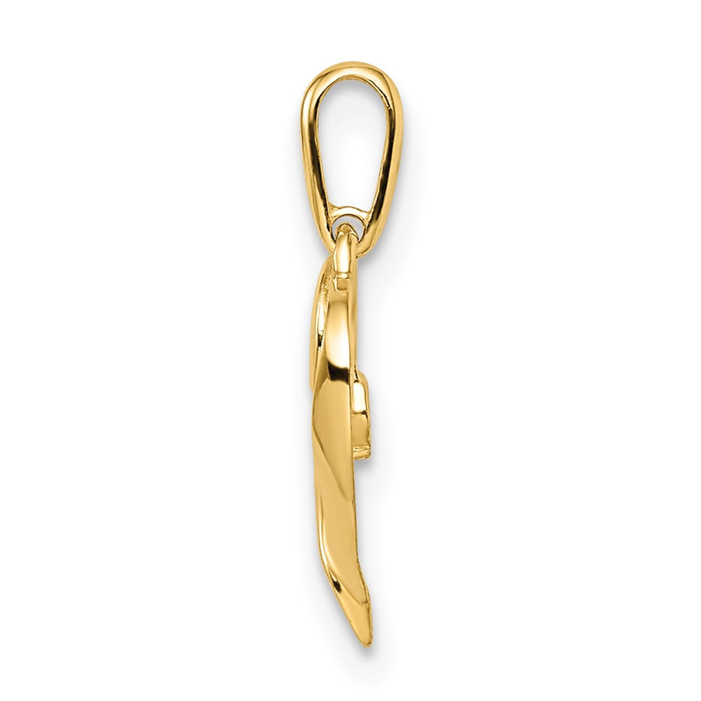 14K Gelbgold 14K Zirkonia Herz Anhänger