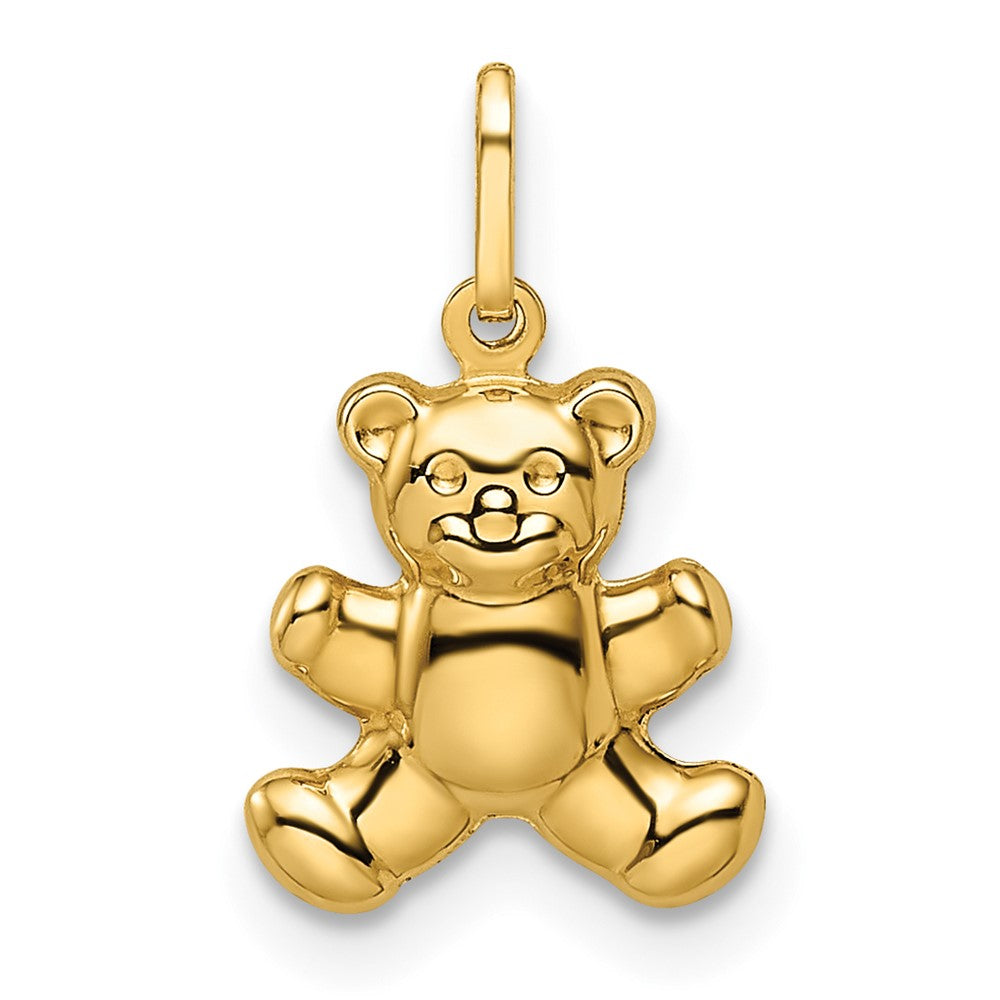 14K Gelbgold 14K Poliert Gewölbt Teddy Bär Anhänger