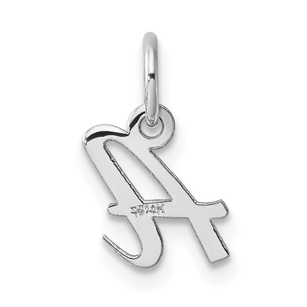 14K Weißgold Klein Schreibschrift Buchstabe Initiale Charm