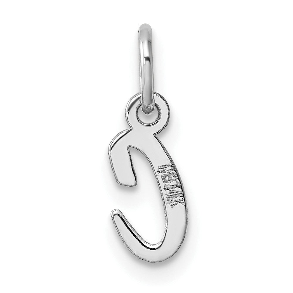 14K Weißgold Klein Schreibschrift Buchstabe C Initiale Charm