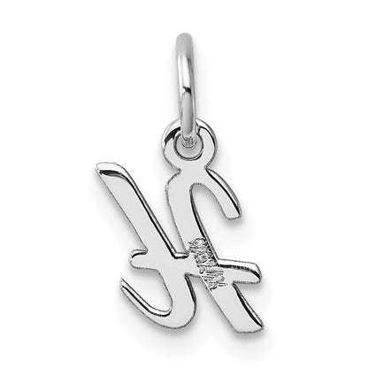 14K Weißgold Klein Schreibschrift Buchstabe H Initiale Charm
