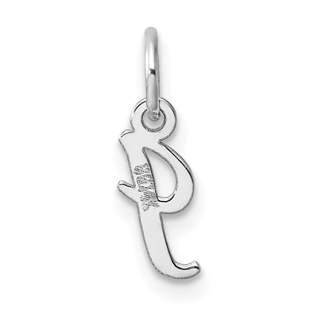 14K Weißgold Klein Schreibschrift Buchstabe I Initiale Charm