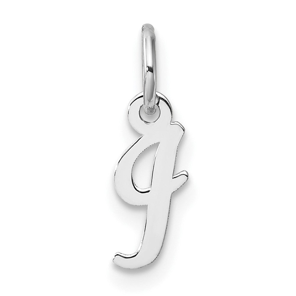 14K Weißgold Klein Schreibschrift Buchstabe I Initiale Charm