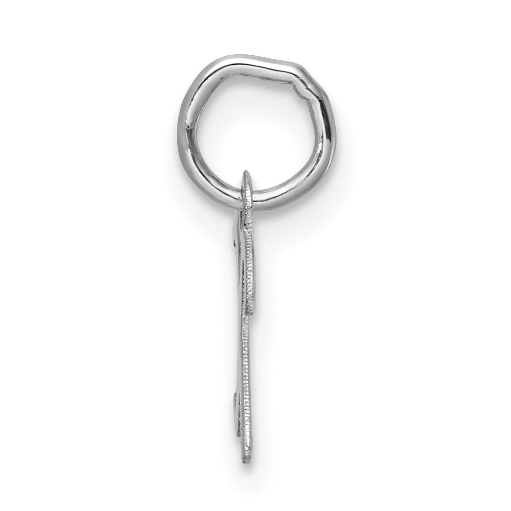 14K Weißgold Klein Schreibschrift Buchstabe X Initiale Charm